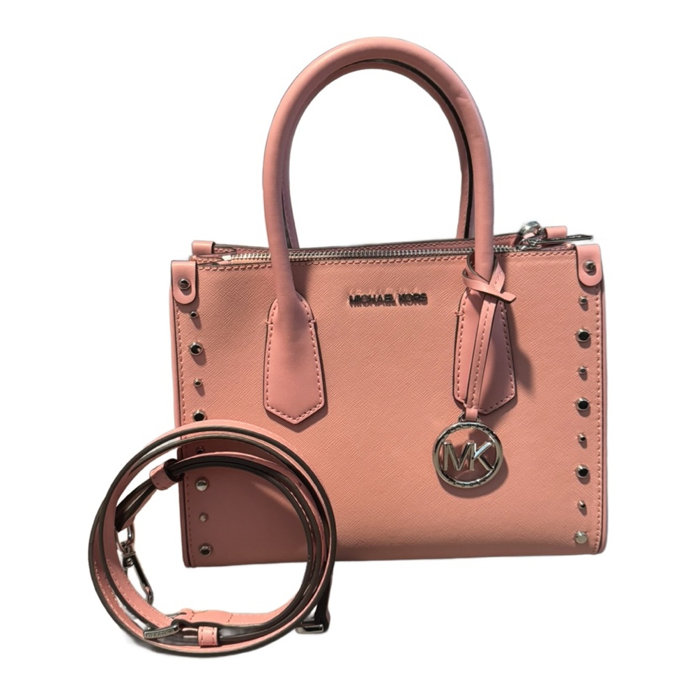 Michael Kors Primrose Pink Small Leather Satchel NWOT - Picture 3 of 8